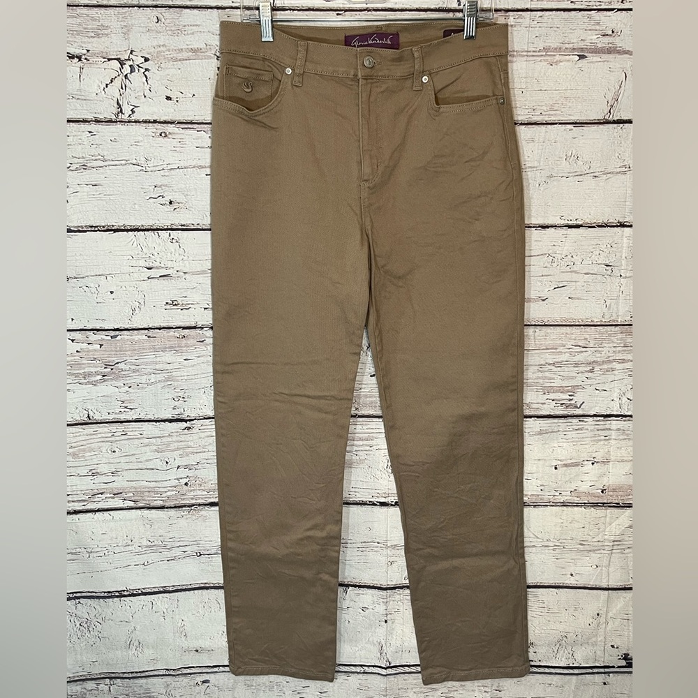 GLORIA VANDERBILT Women's "Amanda" Jeans Khaki Tan-10